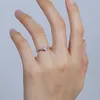 Transgems 14K 585 Or Blanc 5mm Forme de Coeur Romantique Moissanite Bague de Fiançailles Bande de Mariage avec Accents Y200620