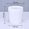 1000ML Round Plastic bucket with Lid food grade container for Honey water cream cereals storage pail 10PCS lot C0116233w