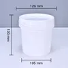 1000 ml ronde plastic emmer met deksel food grade container voor honing water crème granen opslag emmer 10 stuks veel c0116269k