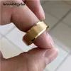 Anillos de compromiso de carburo de tungsteno dorado para hombres, mujeres, alianzas de boda, acabado mate, bordes biselados, comodidad 211217