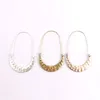 Enkel designer facetterad metall halvmåne ram charms örhängen för kvinnor dangle örhänge boutique smycken julklappar