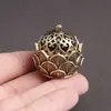 Vintage Copper Mini Lotus Incense Burner Buddha Base Tower Ornaments Brass Hollow Lid Censer Room Decorations Accessories