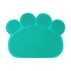 PET ANTISKID MAT PAPY PAW FAPE DOG Soft Placemat Pet Cat Dish Bowls Matande mat fast färg PVC Pad Easy Clean Dog Supplies DB6305607