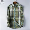 Heren Casual Shirts Mannen Gestreepte Plaid Shirt Lange Mouw Slank Ontwerp Lente Herfst Azië Grootte S M L XL XXL XXXL 4XL # 152