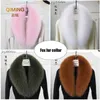 Luksusowe Fox Fur Collar Mężczyźni i Kobiety Zima Futro Szalik Długie Sekcja Prawdziwe Futro Collar Skórzane Czarne Białe Szaliki Pashmina Scarves J1215