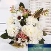 1pcs 10 Flower Head Peony Fake Flowers Luxury Bouquet Wedding Decoration Home Table Sky Blue Fake Flower