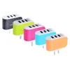 LINESHOPPING 3 USB WALL CHARGERS 5V 3.1A LED Adapter Travel Configure Power Adapter med Triple USB-portar för mobiltelefon