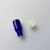 10 pcs 25x65 mm Dark Blue Glass Bottles With White Plastic Cap&Plugs DIY ml Empty Essential Oil Perfume