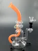 Ny Ankomst Cool Orange Glas Vatten Bong Hookah Olja DAB Rig Rökning Rök Fashionable Tobacco Tillbehör