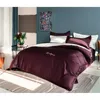 Luxe 1000TC Coton Egyptitien Queen King Literie Jeu de lits de lit Bedsheet Couverture de couette Taie d'oreiller rouge Lit blanc rouge Parure de Lit T200706