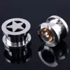 Star Tunele Zatyczki do uszu Gauge Flesh Tunnel Tunele do uszu ze stali nierdzewnej Biżuteria Ekspander uszu Piercing Plug Oreille