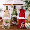 2020 Wine Bottle Covers Santa Claus Snowman Snowflake Table Decoration Bags Christmas Ornaments Bottles Sleeve 3 9hca G2