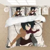 Anime Attack on Titan Ensemble de literie imprimé en 3D Housses de couette Taies d'oreiller Couette Ensemble de literie Literie Linge de lit NO drap C10182237