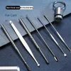 Ear Care 6Pcs/set Ear Wax Pickers Stainless Steel Earpick Remover Curette Pick Cleaner Spoon Clean