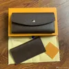 Ny Frankrike designer kvinnor lång checkbook plånbok kreditkort fotohållare plånbok brun mono gram vit rutig duk läder fri frakt