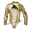 MJ Michael Jaskson BAD Dangerous JAM Golden tour Leotard Bodysuit Jacket Spandex Imitation Performance 201104