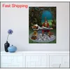 Paintings Michael Cheval imagine Iii Artwork Print On Canvas Modern Wall Painting For Home Dec qylXst packing2010