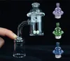 Newest 4mm Thick 25mm XL Splash Quartz Banger nail With Spinning Carb Cap Terp Pearl for dab oil rig beaker bong DHL FREE