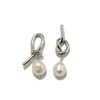 fahion Stainless steel Knotted earrings18k Gold Stud Earrings rose gold stud earrings for woman