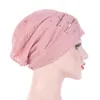 Zomer Dunne Kant Turban Solid Katoen Inner Hijab Caps Zachte Glitter Moslim Women Turbante Bonnet Wrap Hoofd Hijab Underscarf Cap