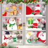 19 стиля рождественских наклеек Санта-Клаус Elk наклейки рисовать Xmas витрины украшение рождественских наклеек украшения T9I00783