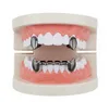 Gouden tanden Grillz Dental Hip Hop Smooth Grillz Real Plated Vampire Tiger Rappers Lichaamssieraden Vier kleuren Gouden Sil sqcZLG luckyh9201951