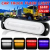 DC12-24V 18W 6LED 12 LED voiture camion moto feux d'urgence balise avertissement danger flash stroboscopique sous-corps tourner barre lumineuse d'urgence ambre