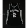 Cousu sur mesure 2018 Kawhi Leonard N ° 2 Black Basketball Jersey Femmes Jeux Jerseys XS-6XL NCAA