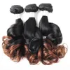 Fasci di capelli umani brasiliani ricci rimbalzanti a 3 toni Ombre 12quot24quot T1B 4/30 estensioni dei capelli umani peruviani Remy 2838042