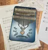 17 Tuşlar Kalimba Başparmak Piyano Yüksek Kalite Ahşap Maun Mbira Vücut Müzik Aletleri ile Öğrenme Kitap Kalimba Piyano