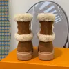 Cashmere Bootss Fashion Snow Boots Designer Femmes Gardez une botte chaude Cuir Cuir Chaussures Casual Soft Hiver Chauffe Filles Mouton Brown Brown Boot Outfor Boot 35-41