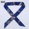 Fashion Multifunction Print Scarf For Handbags Handle 17 colors Head wrap scarfs Ribbon Women's turban triangle headband Silk Scarves GD890