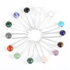 Natural Stone Beads Brooch Lady Headscarf Shawl Scarf Hijab Brooch Pin Clips Clothes Holder Women Accessories