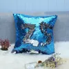 Glitter Sequin Pillowcase Glitter Mermaid Cushion Cover Pillow Magical Throw Pillow Case Home Decorative Car Sofa Pillowcase I0307