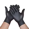 Hoge kwaliteit wegwerp zwarte nitrilhandschoenen poeder gratis voor inspectie industrieel lab en supermaket comfortabel zwart