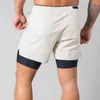 Sweatpants macho lyft shorts muscular fitness irmãos na moda verão treinamento de treinamento respirável estiramento casual calças y220305