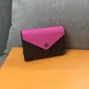 merk designer mode vrouwen pu korte triple opvouwbare portefeuilles clutch bag Kaarthouder kleine schattige portemonnee polsbandjes geen bo264E256E