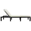 US STOCK TOPMAX Patio Benches Furniture Outdoor Adjustable PE Rattan Wicker Chaise Lounge Chair Sunbed a49