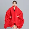 In stock Wedding Shawl Autumn Winter New Plus Size Fox Fur Women Cloak Warm High Quality Women Coat Free Shipping