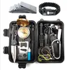 20 Set Multifunction Outdoor EDC Tool Kit SOS Survival Tool Outdoor Gear Storage Box Kit with Tactical Pen Flashlight Bracelet