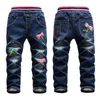 Boys Jeans Casual Child Plus Velvet Pants Winter Kids Jeans Boys 2- Girls Thicking Warm Denim Trousers Teen Clothes LJ201203