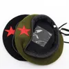Högkvalitativ ullberedes Fashion Army Cap Star Emblem Sailor Dance Performance Hat Trilby Chapeau för män Kvinnor Unisex GH-400