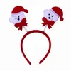 Christmas flashing new year party headband hairband clip cartoon old man Snowman antler children adult luminous toys wholesale