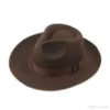 Vintage män kvinnor hårt kände hatt bred brim fedora trilby panama hatt gangster cap9591213