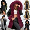 Pelz Winter Jacke Frauen Designer Retro Mit Kapuze Weiblichen Mantel Outwear Mode Vintage Warme Lange Parka Jaqueta Feminina DR11841