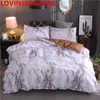 Printed Marble Bedding Set White Black Duvet Cover King Queen Size Quilt Cover Brief Bedclothes Comforter Cover 3Pcs Y200111257d