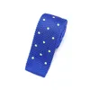 Cravatte Sitonjwly 5 5 cm Abiti da uomo Cravatta in maglia Cravatta semplice per la festa nuziale Tuxedo Casual Pois Skinny Gravatas Cravatte Cus2859