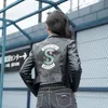 Giacche da donna Donna Riverdale Serpents Top corto in ecopelle Southside Snake Rosa Nero PU Streetwear Cappotto con cerniera autunnale1