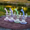 Percoladores de cúpula Vidrio grueso Bong Matrix Birdcage Perc Embriagador Bongs de agua de vidrio Rosa Púrpura Verde Aceite Dab Rigs 14 mm Tubería de agua conjunta DHL20091