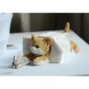 かわいいカワイイ猫の家の装飾アクセサリー動物の置物彫刻ミニチュアミニチュア妖精の妖精のガーデンEVデコラシオンAkesesuarlar飾りT200703